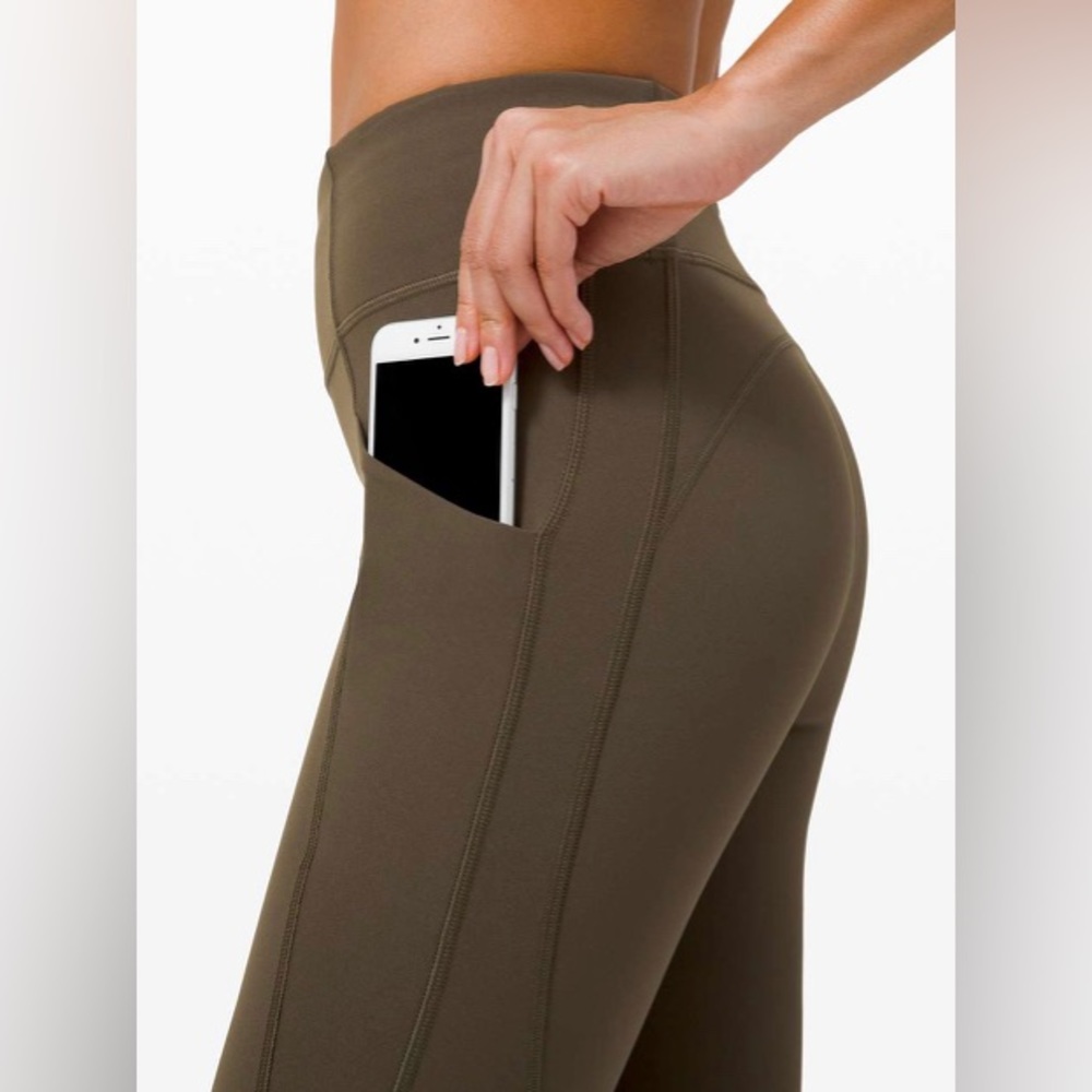 Lululemon Time To Sweat High Rise 23" Dark Olive